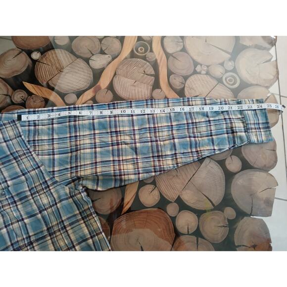 Ably Filium Activated Flannel Shirt Plaid Long Sleeve Blue Green Purple XL - Picture 7 of 10